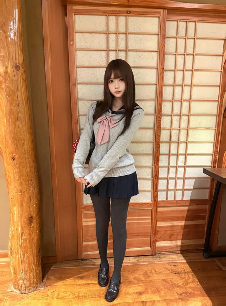 无锡外围 08年真实JK小学妹纯新人160CM筷子腿 超甜超萌超可爱